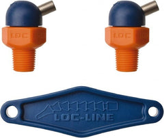 Loc-Line - 1/8" Hose Inside Diam x 5/32" Nozzle Diam, High-Pressure Coolant Hose Nozzle - NPT, for Use with Loc-Line Modular Hose System, 2 Pieces - Exact Tooling