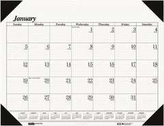 House of Doolittle - 12 Sheet, 22 x 17", Desk Pad - White - Exact Tooling