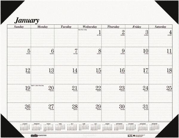 House of Doolittle - 12 Sheet, 18-1/2 x 13", Desk Pad - White - Exact Tooling