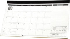 AT-A-GLANCE - 12 Sheet, 17-3/4 x 10-7/8", Desk Pad - White & Black - Exact Tooling