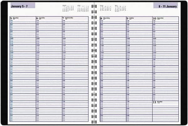 DayMinder - 104 Sheet, 8" x 11", Appointment Book - Black - Exact Tooling