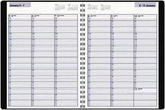 DayMinder - 104 Sheet, 8" x 11", Appointment Book - Black - Exact Tooling