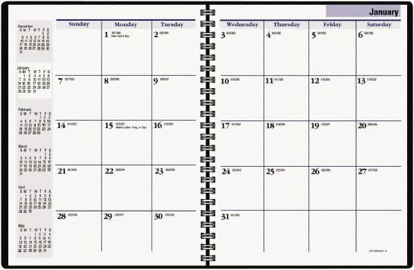 DayMinder - 24 Sheet, 6-7/8 x 8-3/4", Appointment Book - Black - Exact Tooling