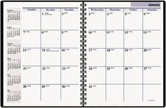 DayMinder - 24 Sheet, 6-7/8 x 8-3/4", Appointment Book - Black - Exact Tooling