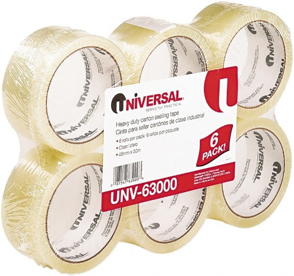 UNIVERSAL - 2" Wide x 1.85mm Thick x 55 yds Long, 63000 Box Sealing & Label Protection Tape - Clear - Exact Tooling