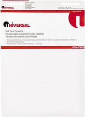 UNIVERSAL - 25 x 30 Inch Self Stick Easel Pad, White, 30 Sheets per Pad - For Use with Easel Stands - Exact Tooling