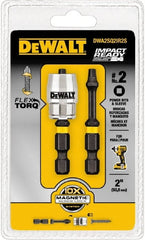 DeWALT - #2" Square Size Square Recess Bit - 1/4" Hex Drive, 2" OAL - Exact Tooling