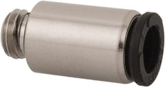 Legris - 6mm Outside Diam, M5x0.8 Metric, Nickel Plated Brass Push-to-Connect Male Connector with Internal Hex - 290 Max psi, Tube to Metric Thread Connection, Nitrile O-Ring - Exact Tooling