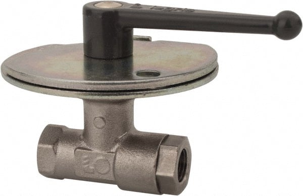Legris - 3/4" Pipe, Female Port, Nickel Plated Brass Standard Ball Valve - Inline - One Way Flow, FBSPP x FBSPP Ends, Lever Handle, 580 WOG - Exact Tooling