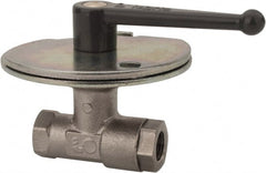 Legris - 3/8" Pipe, Female Port, Nickel Plated Brass Standard Ball Valve - Inline - One Way Flow, FBSPP x FBSPP Ends, Lever Handle, 580 WOG - Exact Tooling
