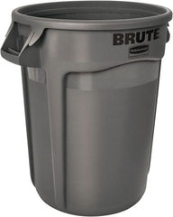 Rubbermaid - 20 Gal Gray Round Trash Can - Polyethylene, 22.91" High - Exact Tooling