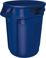Rubbermaid - 20 Gal Blue Round Trash Can - Polyethylene, 22.94" High - Exact Tooling