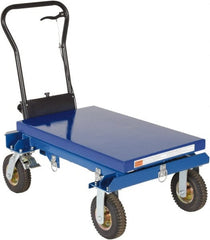 Vestil - 600 Lb Capacity Manual Scissor Elevating Cart - 16-1/8" to 40" Lift Height, 33-1/2" Platform Length x 20-1/2" Platform Width - Exact Tooling