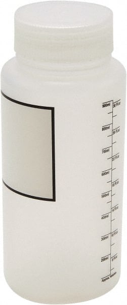 Dynalon Labware - 1,000 mL Wide-Mouth Bottle - Polypropylene, Translucent, 8.2" High x 3-1/2" Diam, 65mm Cap - Exact Tooling