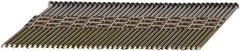 DeWALT - 30 Gauge 0.12" Shank Diam 3-1/4" Long Framing Nails for Power Nailers - Steel, Bright Finish, Smooth Shank, Angled Stick Paper Tape Collation, Round Head, Diamond Point - Exact Tooling