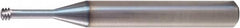Vargus - M2x0.4 ISO, 1.55mm Cutting Diam, 3 Flute, Solid Carbide Helical Flute Thread Mill - Internal Thread, 4.2mm LOC, 57mm OAL, 57mm Shank Diam - Exact Tooling