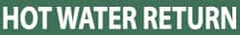 NMC - Pipe Marker with Hot Water Return Legend and No Graphic - 2-1/2 to 6" Pipe Outside Diam, White on Green - Exact Tooling