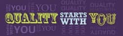 NMC - Quality Starts with You, 120 Inch Long x 36 Inch High, Safety Banner - Polyethylene, English, Printed on 1 Side - Exact Tooling