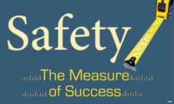 NMC - Safety - The Measure of Success, 60 Inch Long x 36 Inch High, Safety Banner - Polyethylene, English, Printed on 1 Side - Exact Tooling