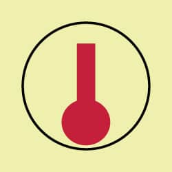 NMC - 6" Long x 6" Wide, Pressure-Sensitive Vinyl Safety Sign - Square, 0.004" Thick, Use for Marine Application - Exact Tooling