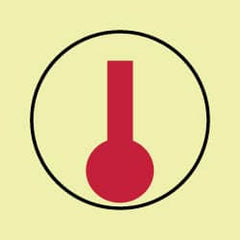 NMC - 6" Long x 6" Wide, Pressure-Sensitive Vinyl Safety Sign - Square, 0.004" Thick, Use for Marine Application - Exact Tooling