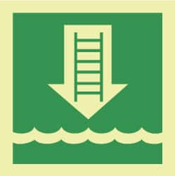 NMC - 6" Long x 6" Wide, Rigid Plastic Safety Sign - Square, 0.05" Thick, Use for Marine Application - Exact Tooling