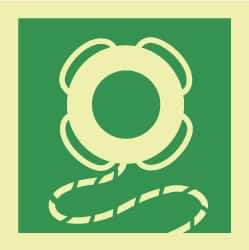 NMC - 6" Long x 6" Wide, Rigid Plastic Safety Sign - Square, 0.05" Thick, Use for Marine Application - Exact Tooling