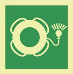 NMC - 6" Long x 6" Wide, Rigid Plastic Safety Sign - Square, 0.05" Thick, Use for Marine Application - Exact Tooling