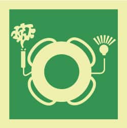 NMC - 6" Long x 6" Wide, Rigid Plastic Safety Sign - Square, 0.05" Thick, Use for Marine Application - Exact Tooling