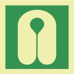 NMC - 6" Long x 6" Wide, Pressure-Sensitive Vinyl Safety Sign - Square, 0.004" Thick, Use for Marine Application - Exact Tooling