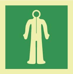 NMC - 6" Long x 6" Wide, Pressure-Sensitive Vinyl Safety Sign - Square, 0.004" Thick, Use for Marine Application - Exact Tooling