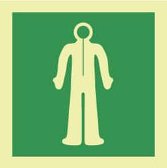 NMC - 6" Long x 6" Wide, Rigid Plastic Safety Sign - Square, 0.05" Thick, Use for Marine Application - Exact Tooling