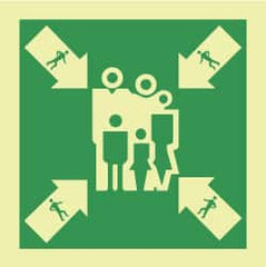 NMC - 6" Long x 6" Wide, Rigid Plastic Safety Sign - Square, 0.05" Thick, Use for Marine Application - Exact Tooling