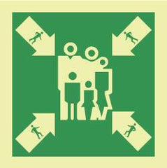 NMC - 6" Long x 6" Wide, Pressure-Sensitive Vinyl Safety Sign - Square, 0.004" Thick, Use for Marine Application - Exact Tooling