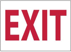 NMC - Exit, Plastic Exit Sign - 14" Wide x 10" High, Glow-in-the-Dark - Exact Tooling