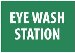 NMC - "Eye Wash Station", 7" Long x 10" Wide, Aluminum Safety Sign - Rectangle, 0.04" Thick, Use for First Aid - Exact Tooling