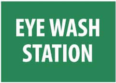 NMC - "Eye Wash Station", 7" Long x 10" Wide, Aluminum Safety Sign - Rectangle, 0.04" Thick, Use for First Aid - Exact Tooling