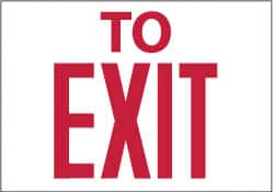 NMC - To Exit, Aluminum Exit Sign - 10" Wide x 7" High - Exact Tooling