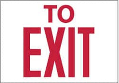 NMC - To Exit, Aluminum Exit Sign - 10" Wide x 7" High - Exact Tooling