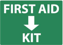 NMC - "First Aid Kit", 10" Long x 14" Wide, Rigid Plastic Safety Sign - Rectangle, 0.05" Thick, Use for First Aid - Exact Tooling