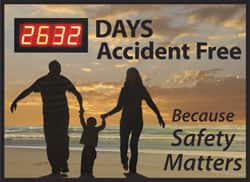 NMC - Scoreboards Scoreboard Type: Digital Scoreboard Legend: ___ Days Accident Free Because Safety Matters - Exact Tooling