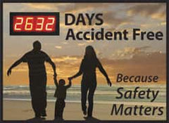 NMC - Scoreboards Scoreboard Type: Digital Scoreboard Legend: ___ Days Accident Free Because Safety Matters - Exact Tooling