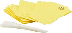NMC - 3" High x 6" Long, Safety & Facility Blank Tag - 2 Sides, Yellow Unrippable Vinyl - Exact Tooling