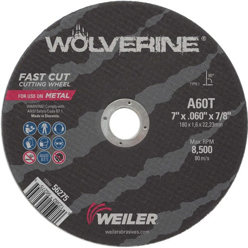 7″ x .045″ Type 1 Cut-Off Wheel, A60T, 7/8″ Arbor Hole - Exact Tooling