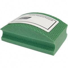 Norton - Coarse Grade, 60 Grit, Diamond Hand Pad - Green, 2-1/8" Wide x 3-1/2" Long x 1-1/2" Thick, Nonwoven - Exact Tooling