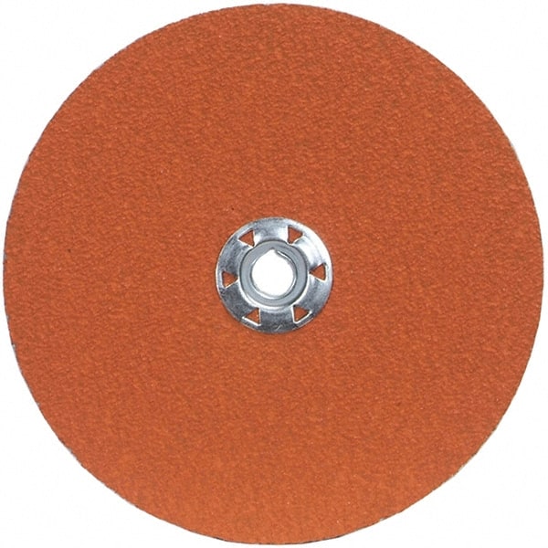 Norton - 7" Diam 5/8-11 Threaded Hole 36 Grit Fiber Disc - Very Coarse Grade, Ceramic Alumina - Exact Tooling
