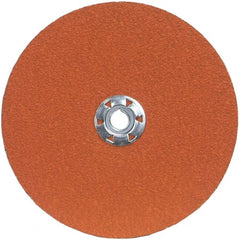 Norton - 7" Diam 5/8-11 Threaded Hole 36 Grit Fiber Disc - Very Coarse Grade, Ceramic Alumina - Exact Tooling