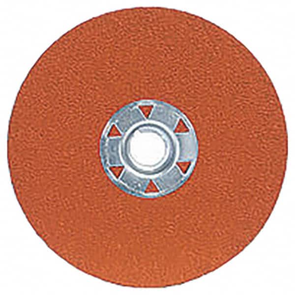 Norton - 5" Diam 5/8-11 Threaded Hole 24 Grit Fiber Disc - Very Coarse Grade, Ceramic Alumina - Exact Tooling