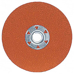 Norton - 5" Diam 5/8-11 Threaded Hole 24 Grit Fiber Disc - Very Coarse Grade, Ceramic Alumina - Exact Tooling
