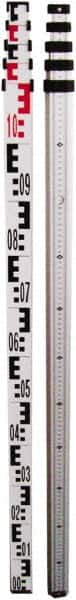 Johnson Level & Tool - Optical Level Aluminum Grade Rod - 5 Sections, 4m Overall Length - Exact Tooling